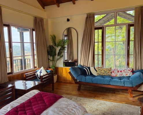 mountain-view-cottage-mukteshwar-10 Villa Oakland new cottage lounge